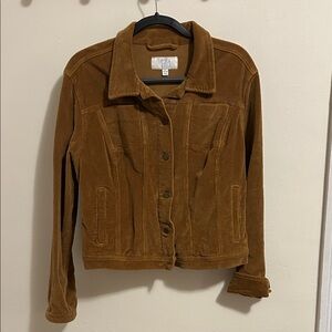 Time and Tru Tan Corduroy Jean Jacket
